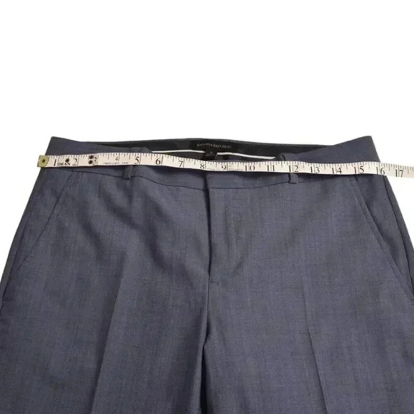 Banana Republic Wool Trousers Work Dress Pants Blue Size 6 - Picture 7 of 9
